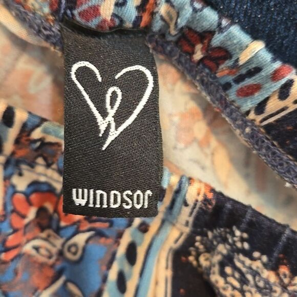 Windsor Floral Patterned Flare Boho Pants Long Length - Picture 4 of 5